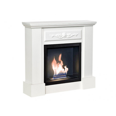 Camino a bioetanolo Versailles – 2,5 kW – design classico in MDF bianco
