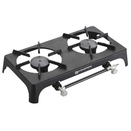 Fornellone a gas Kemper 2 fuochi 37x51 cm – ghisa – 7,5 kW – 30 mbar