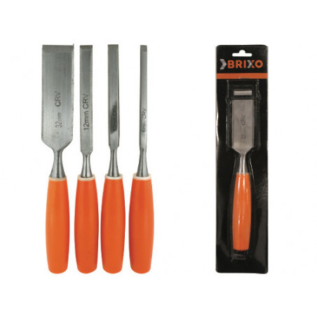Scalpello per legno Brixo 32 mm – manico in polipropilene – lama in acciaio Cromo-Vanadio
