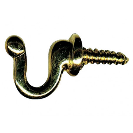 Ganci a vite 30 mm ottonati – confezione da 4 pezzi – finitura lucida