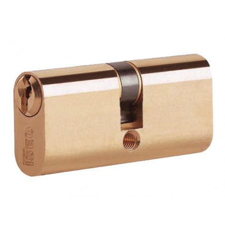 Cilindro ovale ISEO 83003040H – 70 mm (35+35) – ottone – per serrature da profilati metallici