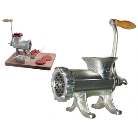 Tritacarne manuale N.12 – Reber 8682N – ghisa stagnata – fissaggio a banco