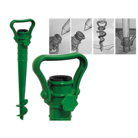 Puntale in plastica per ombrelloni da spiaggia 42 cm – Colori assortiti
