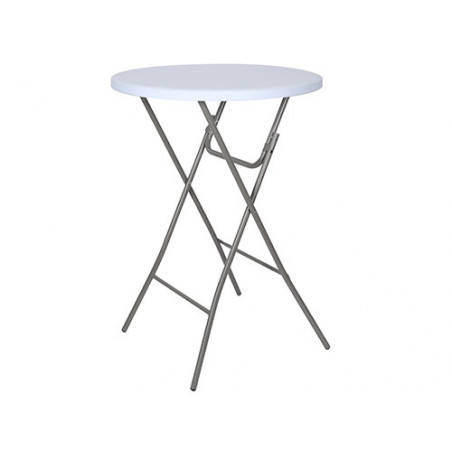 Tavolo da bar pieghevole Ø80xH110 cm – Struttura in acciaio – Colore grigio