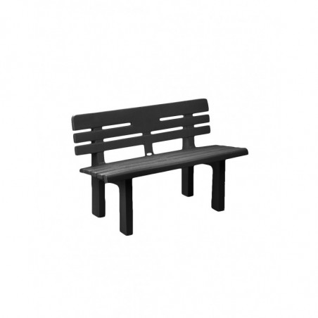 Panchina da giardino in resina antracite 110x52xH71 cm – Modello Genziana – Progarden
