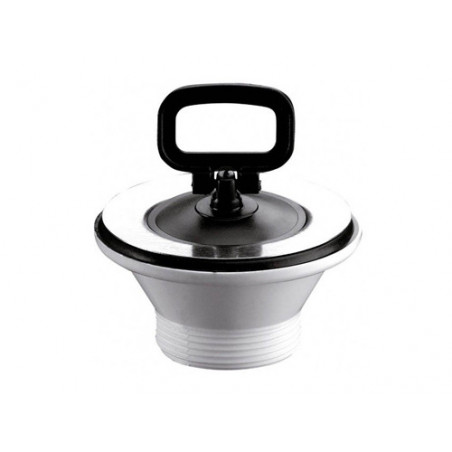 Piletta per lavello ceramica 1"1/2 senza troppo pieno – Ø40 mm con tappo maniglia