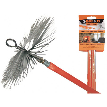 Kit spazzacamino Brixo Ø250 mm – Pulizia canne fumarie fino a 8,4 m