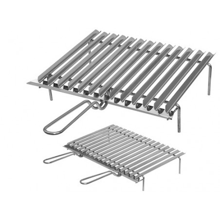 Griglia El Gaucho Bio inox 50x35 cm – Superficie sagomata per raccolta liquidi – El Gaucho