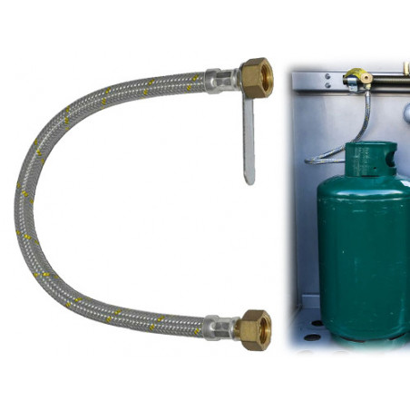 Flessibile per centraline gas SN-SN 50 cm – Rivestimento in acciaio e raccordi in ottone