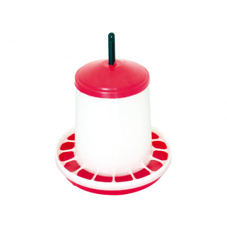 Mangiatoia a tramoggia 1,5 kg per polli – Plastica semitrasparente Ø19xH24 cm