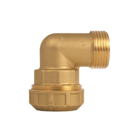 Gomito L maschio 1"x32 mm – Raccordo zincato per impianti professionali