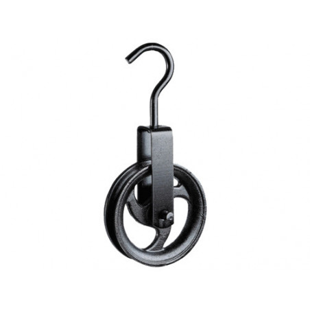 Carrucola ghisa – ghisa con supporto e gancio Ø 165 mm per carichi pesanti