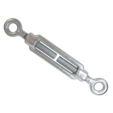 Tenditore a due occhi zincato – Ø 14 mm (9/16") lunghezza regolabile 256-386 mm per funi pesanti