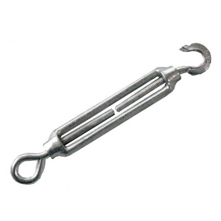 Tenditore occhio-gancio zincato – Ø 14 mm (9/16") lunghezza regolabile 256-386 mm per fissaggi