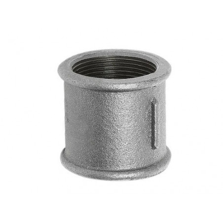 Manicotto ghisa zincata – manicotto femmina-femmina F.270 Ø 1½" resistente per uso idraulico professionale