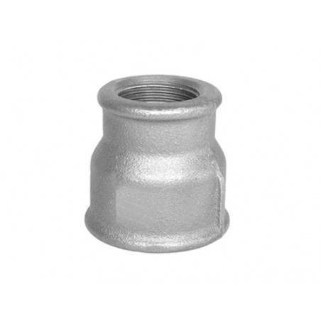 ELIMINARE H8Manicotto ridotto ghisa zincata – F.240 Ø 1½" x 1¼" femmina-femmina certificato DVGW per impianti idraulici