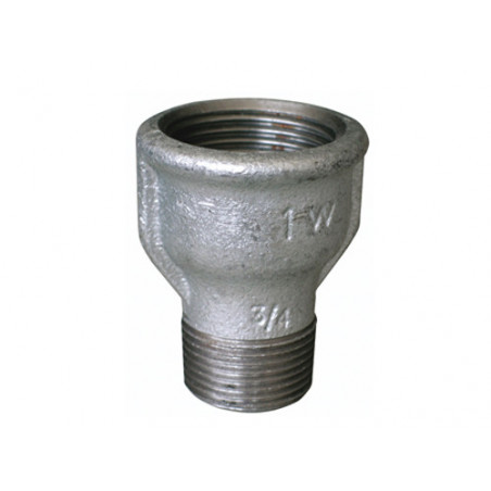 Manicotto ridotto ghisa zincata – F.246 Ø 1" x 1½" maschio-femmina fig. 246, robusto per impianti ad alta pressione