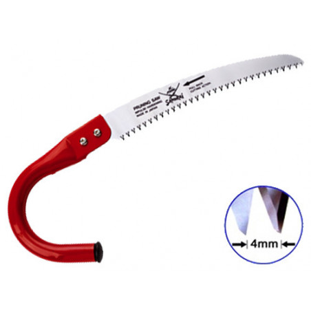 Segaccio Samurai curvo manico ombrello – lama 33 cm KC330LH con denti tri-cut e custodia