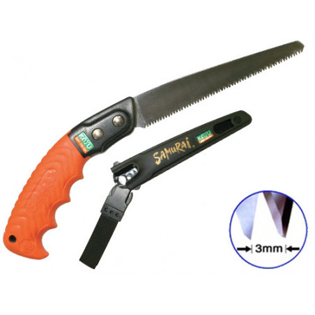 Segaccio Samurai retta con fondina – lama 24 cm GSM240MH, precisione e taglio liscio su rami sottili