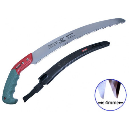 Segaccio Samurai curvo con fondina – lama 18 cm GC180LH, denti di precisione e custodia inclusa