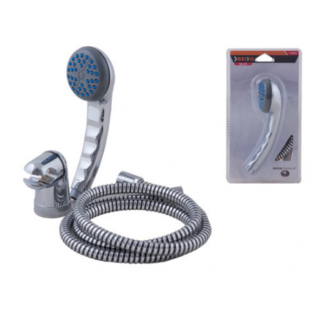 Kit doccia Belice Brixo cromato con supporto e flessibile 150 cm