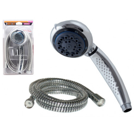 Kit doccia Cozumel Brixo cromato – telefono ABS 7 getti e supporto ergonomico