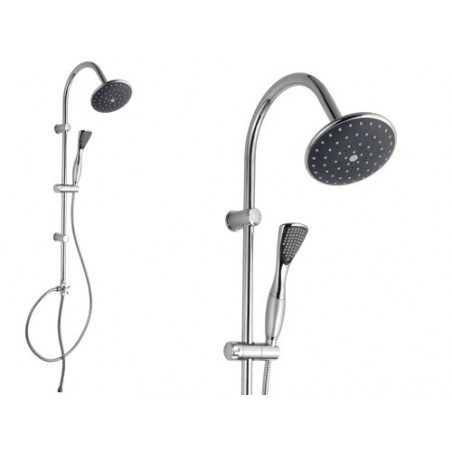 Colonna doccia Comby Relax Brixo 2 getti – ABS cromato con soffione e supporto regolabile