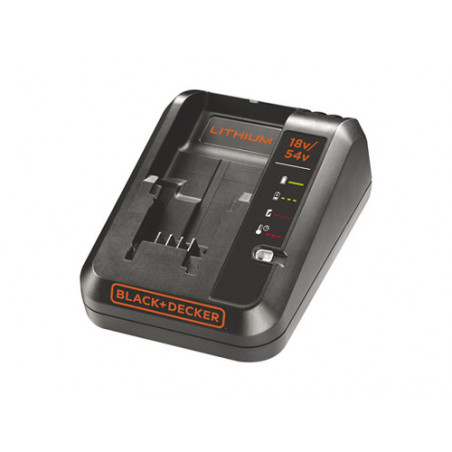 Caricabatterie 18-54 V 2 A Dual Volt – B+D Li-Ion rapido – Black & Decker