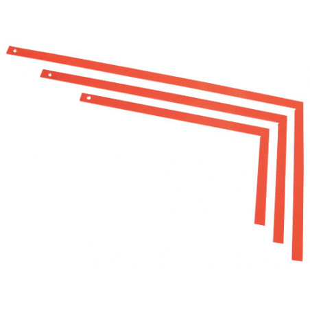 Squadra da carpentiere 80 cm acciaio verniciato scala inox - Brixo