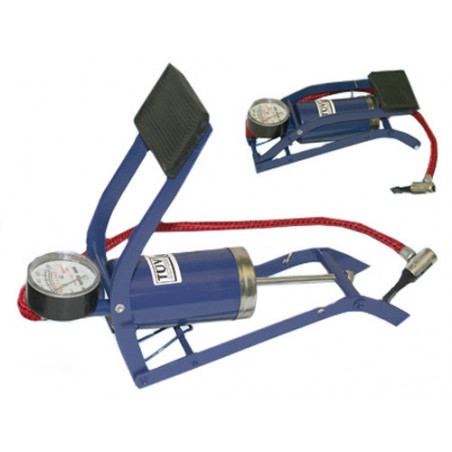 Pompa a pedale con manometro e telaio in acciaio 250×150 mm - Brixo