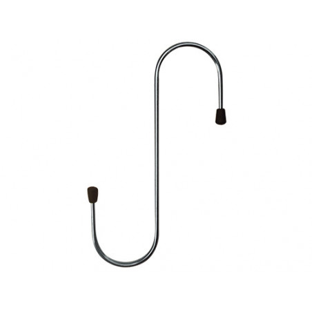 Gancio a parete a S 18 cm ferro zincato pesante - Brixo A.690-25