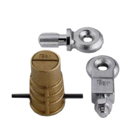 Attacco per lucchetto serranda campana bronzo + anello ISEO 00490