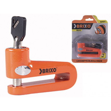 Lucchetto blocca disco Brake Ø 10 mm corpo ottone con 2 chiavi - Brixo