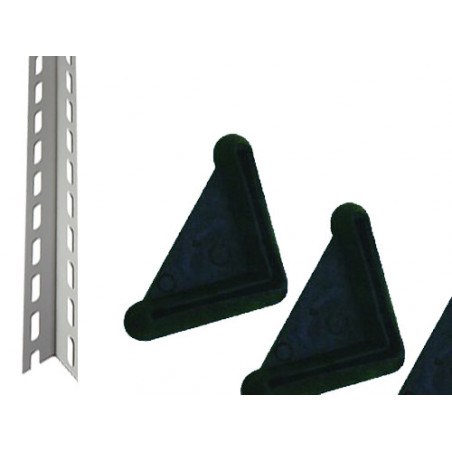 ELIMINARE H8Piedini 35×35 mm per montanti scaffali regolabili in plastica nera