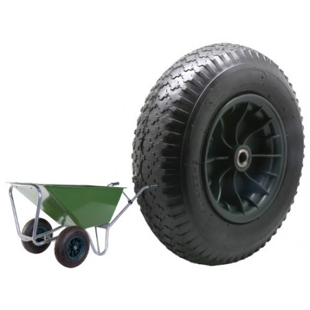 Ruota Brixo Farmer per carriola Ø 260 mm pneumatico e foro 20 mm