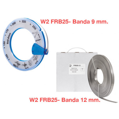 Fascette a rotolo W2 FRB25-12 banda piena 12 mm inox AISI 430 25 m