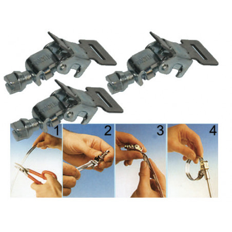Ganci per fascette FRBG25-9/50 confezione 50 pz 9 mm inox AISI 430