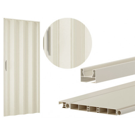 Pannelli in PVC avorio H210 cm per porte a soffietto da interni – ricambio