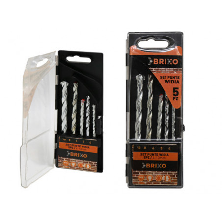 Set punte Widia Ø 4-10 mm 5 pz – Brixo