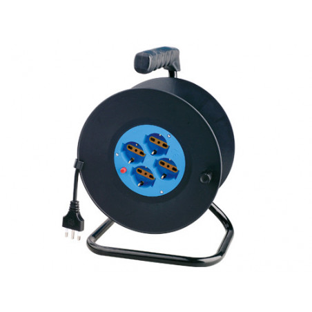 Avvolgicavo Brixo 3×1,5 mm² – 50 m cavo con 4 prese 10/16 A – Brixo