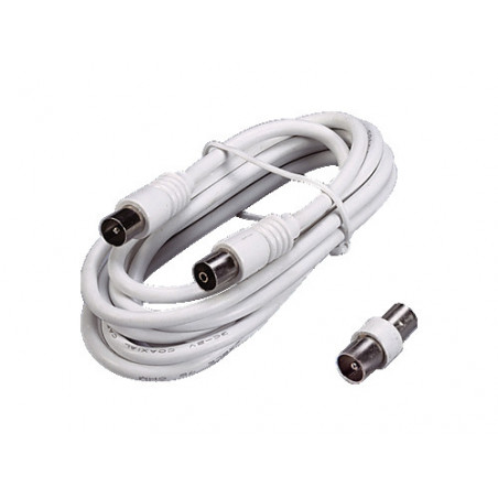 Prolunga TV 5 m con adattatore coassiale M/F – Universale