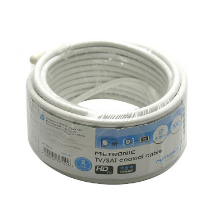 Cavo coassiale Ø 5 mm – 15 m schermato per TV e antenna – Universale