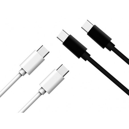 Cavo Type-C/Type-C 3 A 60 W 2 m bianco – per ricarica rapida dispositivi – Universale