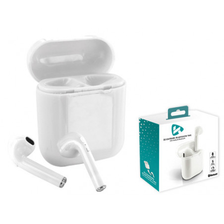 Auricolari Bluetooth bianchi con microfono + custodia – Universale