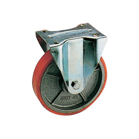 Ruota fissa poliuretanica Ø 80 mm – forcella A.91 – per trasporti stabili