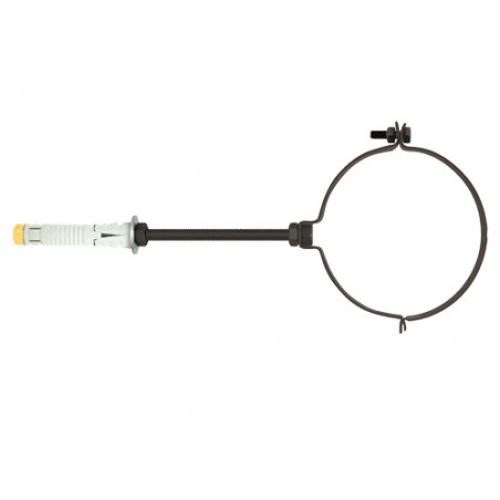 Collare fermatubo Ø 10 cm nero – fissaggio tubi – Universale