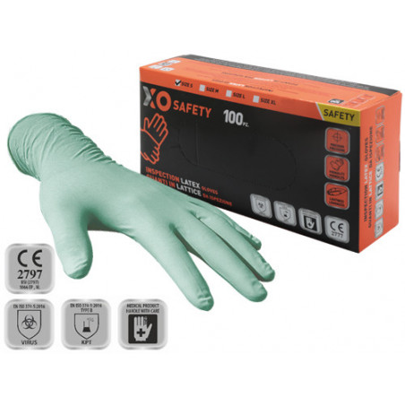 Guanti monouso in lattice taglia M – confezione 100 pezzi – Brixo