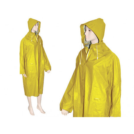 Impermeabile giallo taglia XL – completo in PVC rinforzato per cantieri – Brixo