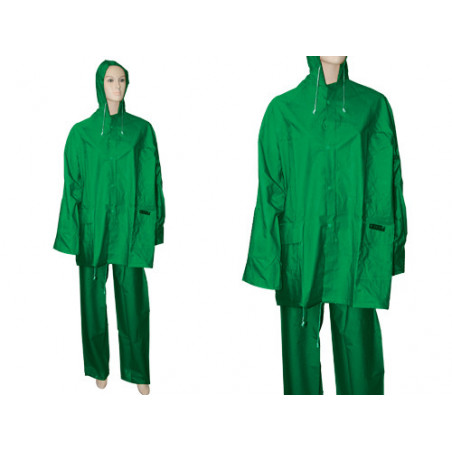Completo PVC Brixo verde taglia L – giacca e pantaloni antistrappo