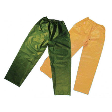 Pantaloni PVC Brixo verde taglia L – antistrappo da esterno con elastico